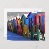 Cape Town Beach Huts Postkarte (Vorne/Hinten)