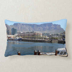 Cape Town-Hafen und Tabellen-Berg Lendenkissen