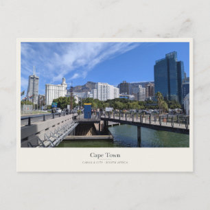 Cape Town Kanal und Stadt-Skyline Postkarte
