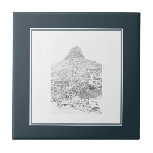 Cape Town Lion's Head City Architecture Fliese (Vorderseite)