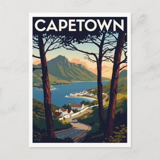 Cape Town – Scenic Coastal View Art Print Postkarte (Vorderseite)