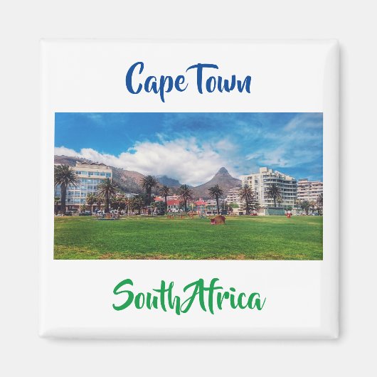 Cape Town Sea Point Lion's Head View Magnet (Vorne)