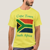 Cape Town, Südafrika mit südafrikanischer Flagge