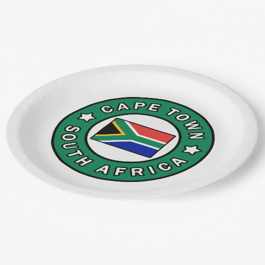 Cape Town Südafrika Pappteller (Schrägansicht)