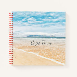 Cape Town-Tabellen-Gebirgsstrand-Ozean-Notizbuch Notizbuch