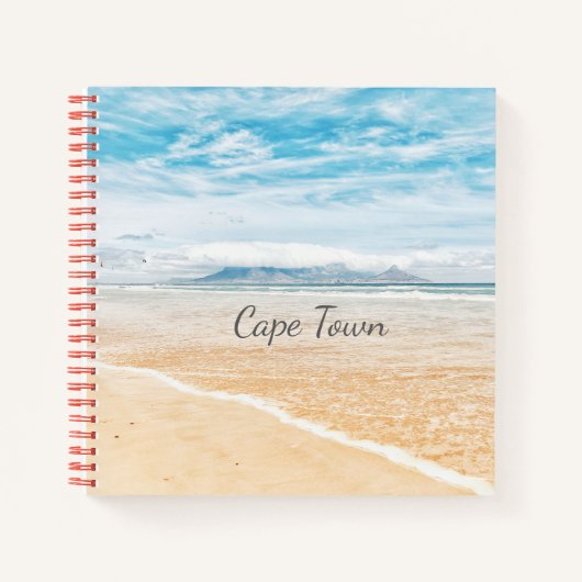 Cape Town Table Mountain Beach Notebook Notizbuch (Vorderseite)