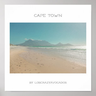 Cape Town Table Mountain Beach Poster