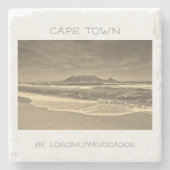 Cape Town Table Mountain Beach Steinuntersetzer (Vorderseite)