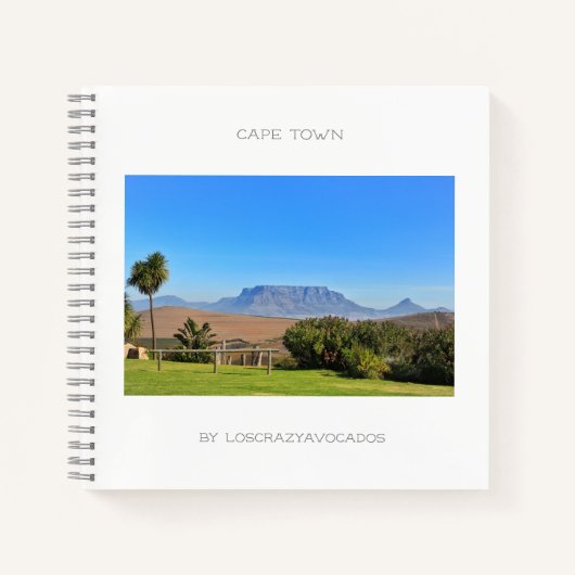 Cape Town Table Mountain Green Grass Notebook Notizblock (Vorderseite)