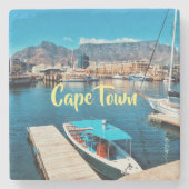 Cape Town Table Mountain Hafen V&A Wasserfront Steinuntersetzer (Vorderseite)