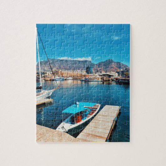 Cape Town Table Mountain Harbor South Africa Puzzle (Vertikal)