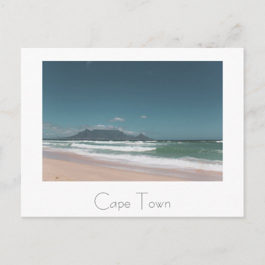Cape Town Table Mountain Ocean Beach Postcard Postkarte (Vorderseite)