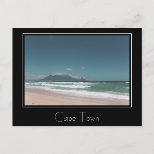 Cape Town Table Mountain Ocean Beach Postcard Postkarte (Vorderseite)