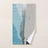 Cape Town Table Mountain Ocean Sketch Badhandtuch Set (Handtuch)