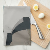 Cape Town Table Mountain Ocean Sketch Geschirrtuch (Viertel Falte)