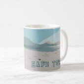 Cape Town Table Mountain Ocean Sketch Kaffeetasse (VorderseiteRechts)