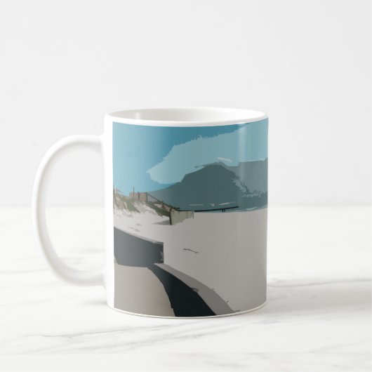 Cape Town Table Mountain Ocean Sketch Kaffeetasse (Links)