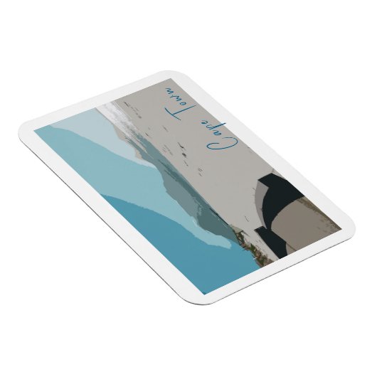 Cape Town Table Mountain Ocean Sketch Magnet (Rechte Seite)