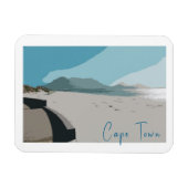 Cape Town Table Mountain Ocean Sketch Magnet (Horizontal)