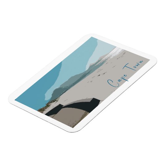 Cape Town Table Mountain Ocean Sketch Magnet (Linke Seite)