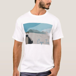 Cape Town Table Mountain Ocean Sketch T-Shirt