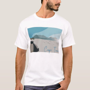 Cape Town Table Mountain Ocean Sketch T-Shirt