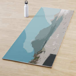 Cape Town Table Mountain Ocean Sketch Yogamatte