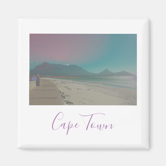 Cape Town Table Mountain Ocean Waves Beach Magnet (Vorne)
