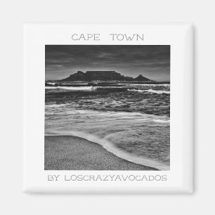 Cape Town Table Mountain Ocean Waves Beach Magnet