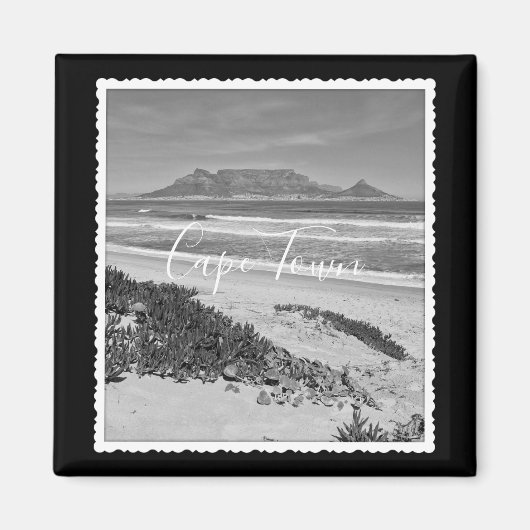 Cape Town Table Mountain Ocean Waves Beach Magnet (Vorne)