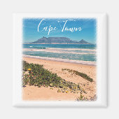 Cape Town Table Mountain Ocean Waves Beach Magnet (Vorne)