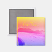 Cape Town Table Mountain Ocean Waves Beach Magnet (Vorderseite/Rückseite)