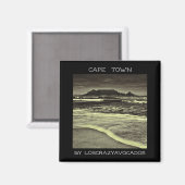 Cape Town Table Mountain Ocean Waves Beach Magnet (Vorderseite/Rückseite)