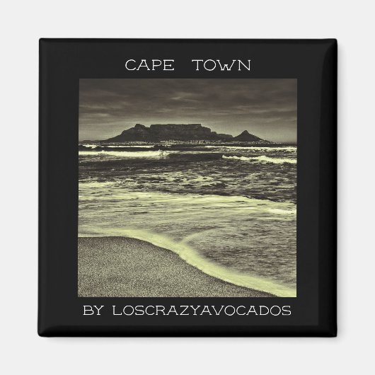 Cape Town Table Mountain Ocean Waves Beach Magnet (Vorne)