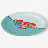 Cape Town Table Mountain South Africa Pappteller (Schrägansicht)