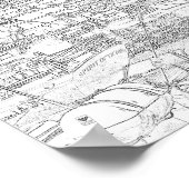 Cape Town Table Mountain V&A Wasserfront Poster (Ecke)