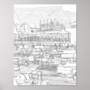 Cape Town Table Mountain V&A Wasserfront Poster