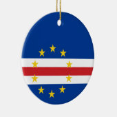 Cape Verde Fahne Keramik Ornament (Rechts)