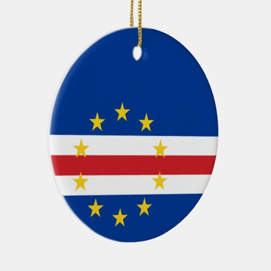 Cape Verde Fahne Keramik Ornament (Rechts)