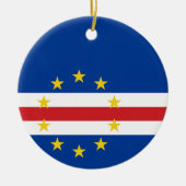 Cape Verde Fahne Keramik Ornament (Vorne)