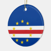 Cape Verde Fahne Keramik Ornament (Links)