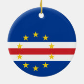 Cape Verde Fahne Keramik Ornament (Hinten)