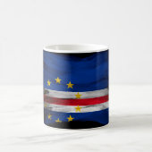 Cape Verde flag brush stroke, national flag Kaffeetasse (Mittel)
