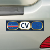 Cape Verde Flag Map Code Autoaufkleber (Auf Auto)