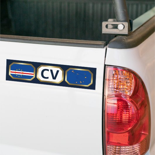 Cape Verde Flag Map Code Autoaufkleber (Auf Lkw)