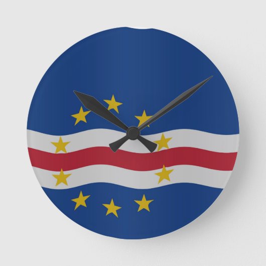 Cape Verde flag Runde Wanduhr (Vorderseite)