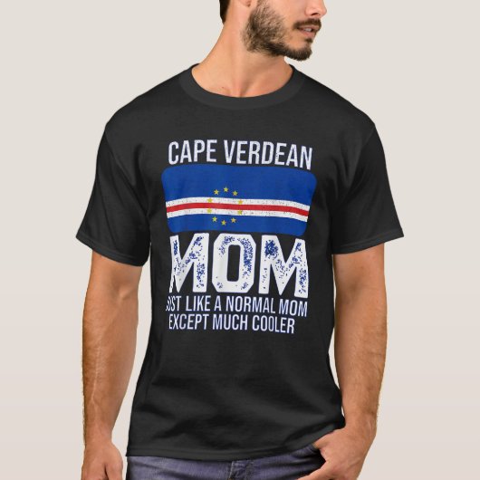 Cape Verde Mama Cape Verde Flag Design für Mutter T-Shirt (Vorderseite)
