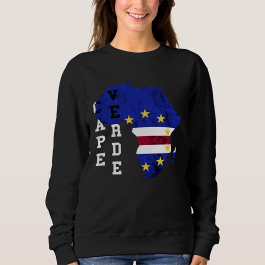 Cape Verde Map Cape Verdian Roots Archipelago Isla Sweatshirt (Vorderseite)