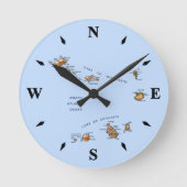 Cape Verde Map Clock Runde Wanduhr (Vorderseite)
