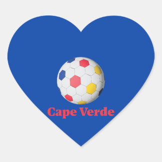 cape verde soccer Herz-Aufkleber